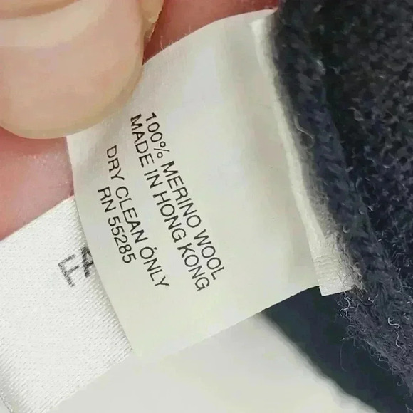 Express 100% Merino wool crewneck striped men's L - Picture 5 of 6